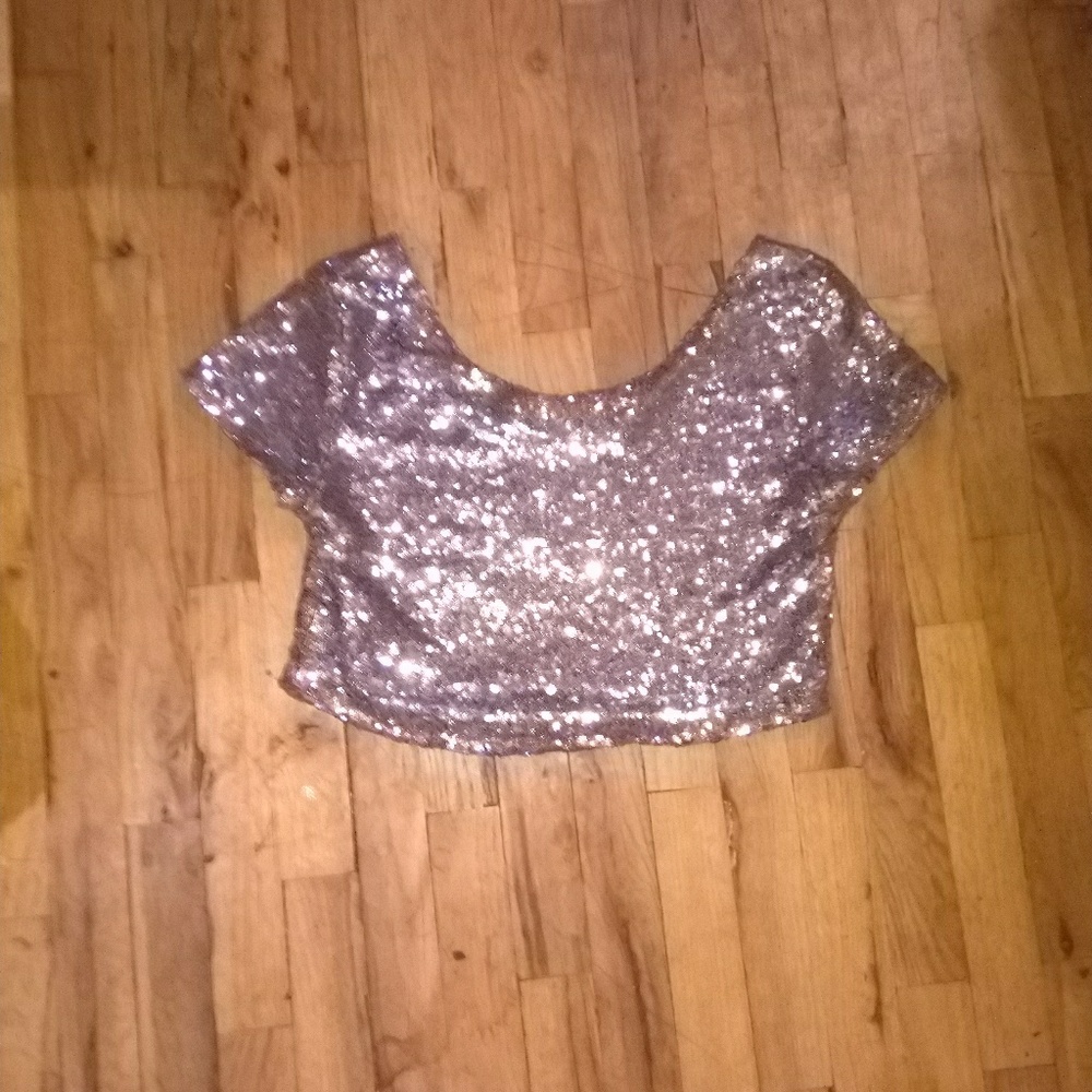 Sequin Crop Top